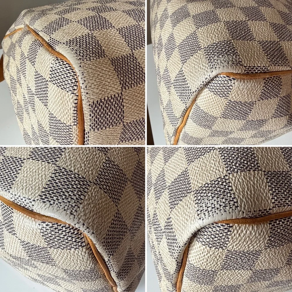 Louis Vuitton Speedy 25 Damier Azur Satchel Lock & Key - Picture 7 of 16